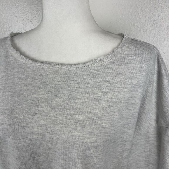 Maeve Anthropologie Sweater Women Medium Grey Pullover Boat Neck Sweatshirt Top - Picture 7 of 14